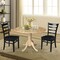 International Concepts 42 in. Dual Drop Leaf Table with 2 Ladder Back Dining Chairs - 3 Piece Dining Set K01-42DP-C46-617P - alternate 2